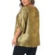thumbnail image 3 of Agnes Orinda Conjuntos de Halloween para Mujeres Tallas Grandes Tops Metálicos Brillantes Cuello Redondo Camisas de Manga 3/4 Blusas Informales para Fiesta Túnica 4X Oro, 3 of 6