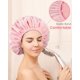 thumbnail image 5 of Gorro de ducha Auban forrado en tela de toalla, EVA impermeable para mujer, 5 of 7