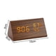 thumbnail image 2 of Reloj de madera triangular con control de voz creativo, pantalla digital, alarma de temperatura y humedad., 2 of 5
