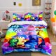 thumbnail image 1 of inside out duvet cover set, cartoon print duvet cover pillowcase boy girl room decoration, adult bedding set custom size, 1 of 5