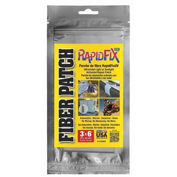 Parche reparador de desgarros de fibra RapidFix 7,5 x 15 cm