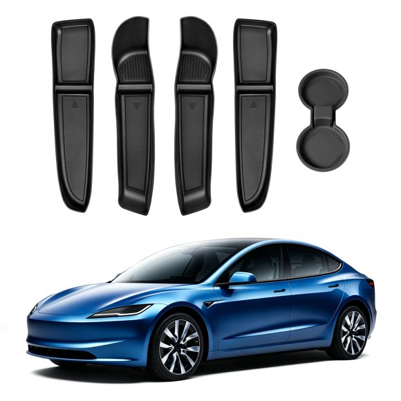 Caja de almacenamiento QINQINTU 5 piezas para Tesla Model 3 (2024‑2026)