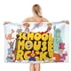 thumbnail image 1 of Schoolhouse Rock Toalla de playa de secado rápido con diseño temático, regalo para mujeres y niñas, ideal para cumpleaños, fans, amantes de la música, uso en la playa o al aire libre, 78 × 160 cm, 1 of 6