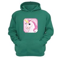Genérico - Polerón Canguro Unicornio Verde Aguamarina Talla Xl Unisex