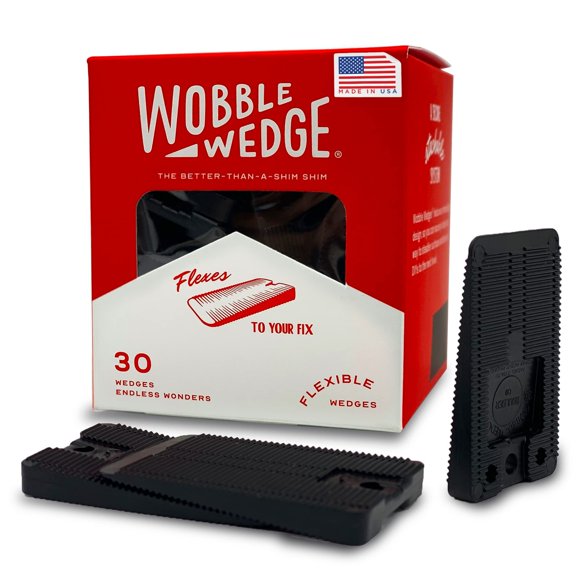 Cuñas de Plástico Flexibles Wobble Wedges Paquete de 30 en Negro