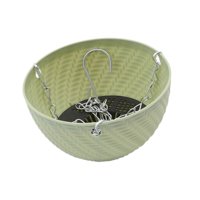 Magideal - Cesta Colgante Para Plantas Colgantes, Maceta Decorativa Para Montar En La Pared, Hecha De Plástico Sólido, Adecuada Para Embellecer El Jardín, El Bal Verde