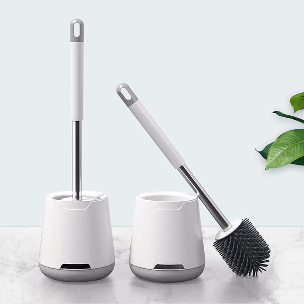 Effortlessly Clean Your Toilet with Our 1pc Silicone Toilet Brush and Holder - Perfect Size, Great Bristles, No Fall Over, Works Well, and Loved by Our Customers!