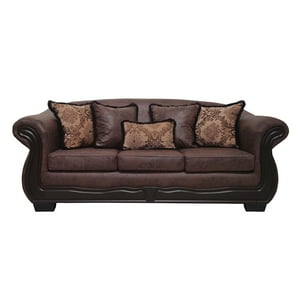 América Decora - Sofá Con Resorte Estructural 4 Personas Búfalo Envejecido Camel