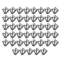 Magideal - Soporte Para Tarjetas De Mesa De 45 Piezas, Soporte Para Número De Mesa De Boda, Forma Triangular, Soporte Para Fotos, Clip De Soporte Para Boda, Baby Negro