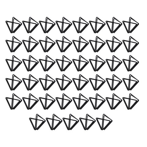 Magideal - Soporte Para Tarjetas De Mesa De 45 Piezas, Soporte Para Número De Mesa De Boda, Forma Triangular, Soporte Para Fotos, Clip De Soporte Para Boda, Baby Negro