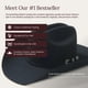 thumbnail image 3 of Sombrero Stetson Skyline 6X de Fieltro de Piel Negro con Ala de 10 cm, 3 of 6