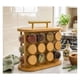 thumbnail image 4 of Especiero Giratorio 12 Frascos Vidrio Soporte Bambú Carrusel Cocina, 4 of 5