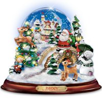Snowglobe The Bradford Exchange Rudolph Reno De Nariz Roja