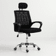 thumbnail image 1 of Silla oficina simply mesh negra con apoyabrazos y cabeza, 1 of 7