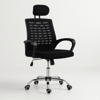 Klik Muebles - Silla Oficina Simply Mesh Negra Con Apoyabrazos Y Cabeza