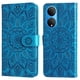 thumbnail image 1 of Funda tipo cartera FOXDOCK para Honor X7 , diseño girasol en relieve, cuero PU, cierre magnético, soporte y tarjetero, 1 of 5