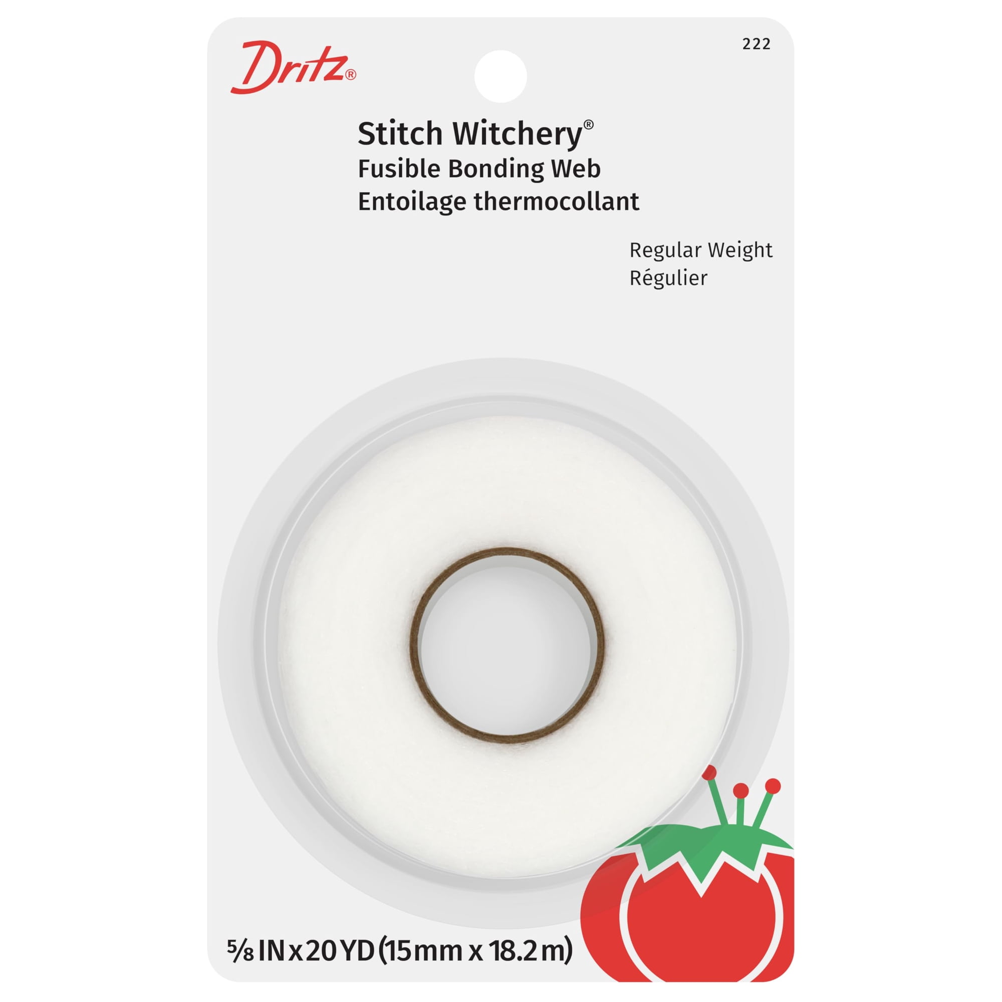Tela Adhesiva Fusible Dritz Stitch, Color Blanco Brujo, 20 M