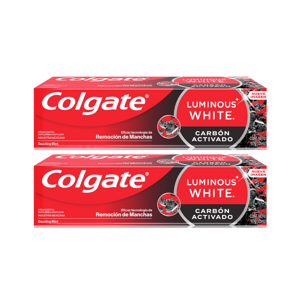 Pack 2 Pasta Dental Colgate Luminous White Carbón Activado 70 G