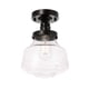 thumbnail image 5 of Living District Lyle Luz de Techo 28 cm Metal y Vidrio Negro Transparente, 5 of 9