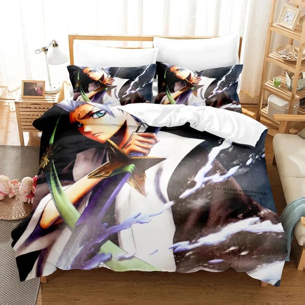 Bleach Kurosaki Ichigo Bedding Set Boys Girls Twin Queen Size Duvet Cover Pillowcase Bed Boys AdultBed Sheets
