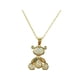thumbnail image 1 of Colgante Oso Punto De Luz Zirconio Chapado En Oro 18kl, 1 of 3