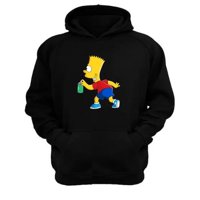 Genérico - Polerón Canguro Travieso Amarillo Dibujos Animados Negro Talla S Unisex