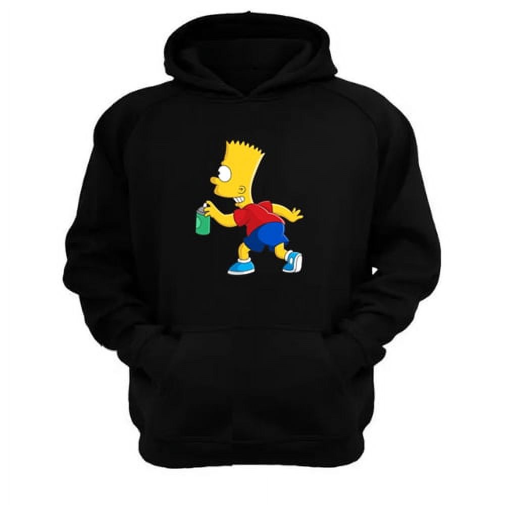 Genérico - Polerón Canguro Travieso Amarillo Dibujos Animados Negro Talla Xs Unisex