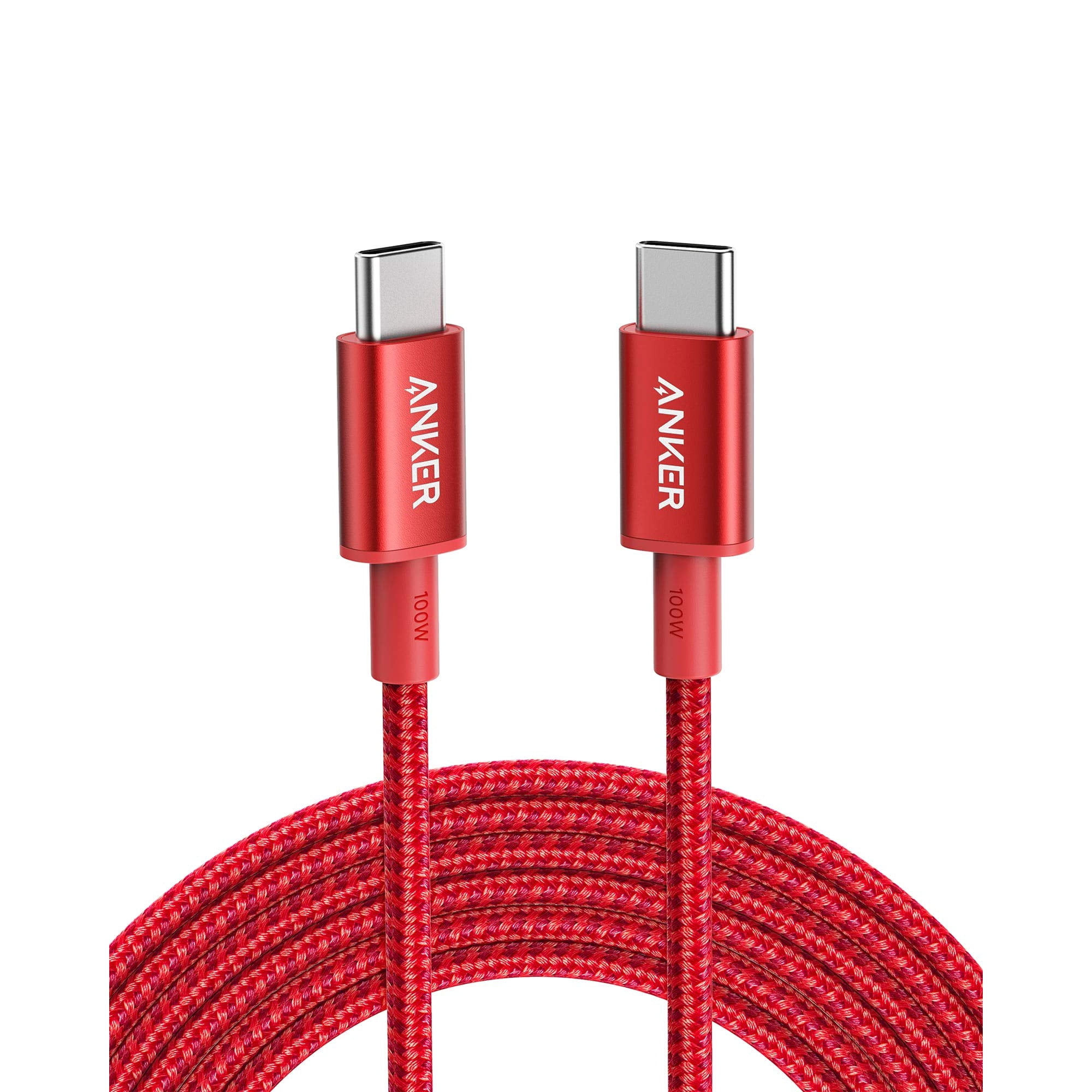 Cable Usb C A Usb C, Cable De Carga Anker Tipo C, 3 M, Rojo