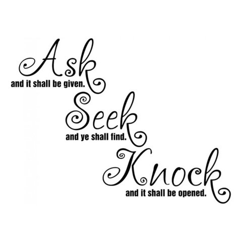 Rienda Libre Graphics - Decomural Ask And It Shall Be Given Bible Verse Ws-15138