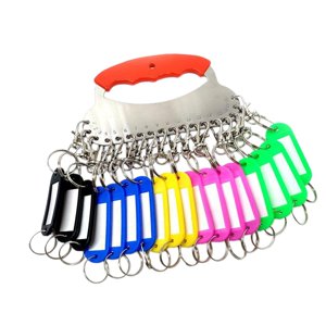 Magideal - Llavero Con Etiquetas Con Asa, Puede Marcar El Llavero Del Administrador De Llaves Para Clasificación, Almacén, Etiqueta De Identificación De Hotel, 18 Bits