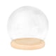 thumbnail image 5 of Cúpula de exhibición con base de madera, cúpula de campana de vidrio, vitrina, decoración de casa de muñecas, cúpula transparente de bricolaje, cúpula Base de madera de 15 cm, 5 of 5