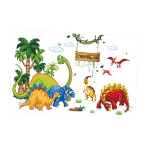 Magideal - 2 Pegatinas De Pared De Dinosaurio, Pegatinas Decorativas Para Pared, Regalos Diy, Herramientas Educativas, Adorno Para Aula, Guardería, Cocina, Niña,