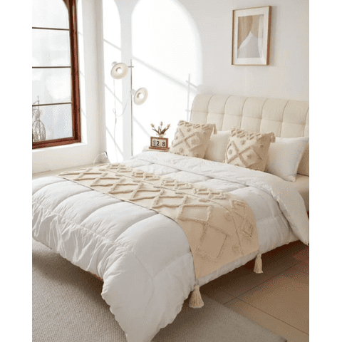 Mundo Shopping - Piecera Bordada Crochet Con Funda 70X210Cm