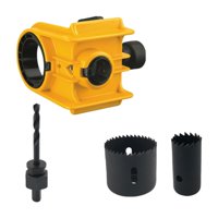 Magideal - Kit De Instalación De Cerradura De Puerta, 2 Bujes Ajustables, Fácil Instalación De Cerraduras, Máquina De Mortaja, Diseño De Abrazadera En C, Herraje Amarillo