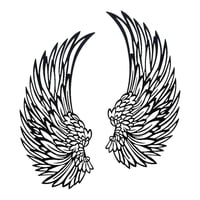 Magideal - Ala De Ángel Decoración De Pared Escultura De Pared Arte De La Pared Decoración 3D Ala De Ángel Decoración De Pared Para Comedor Oficina Festival Porc , Sin Luz 35X16Cm