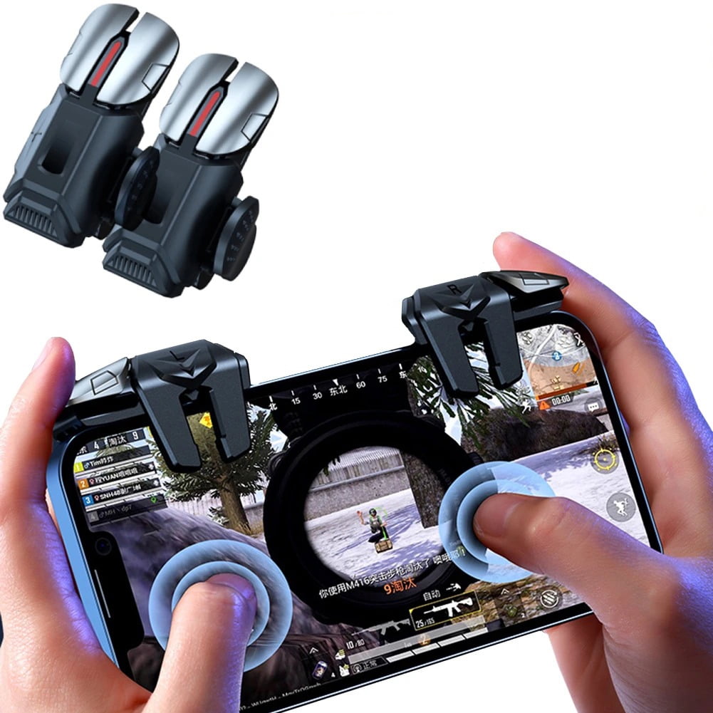 Genérico - G21 Teléfono Móvil Game Trigger Gamepad Joystick Con 6 Dedos Apuntar Disparar L1 R1 Botón Clave Para Pubg Game Controller-par