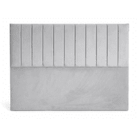 Lore - Respaldo 2 Plazas Líneas / Tubular Gris Claro Felpa