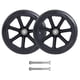 thumbnail image 4 of Ruedas delanteras de repuesto universales de 2 piezas, rodamientos de PVC de 8 pulgadas, ruedas de rodillos antideslizantes sólidos, para sillas de , negro, 4 of 5