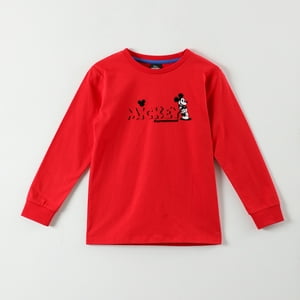 Polera Manga Larga Niño Mickey #Currentmood Rojo Disney