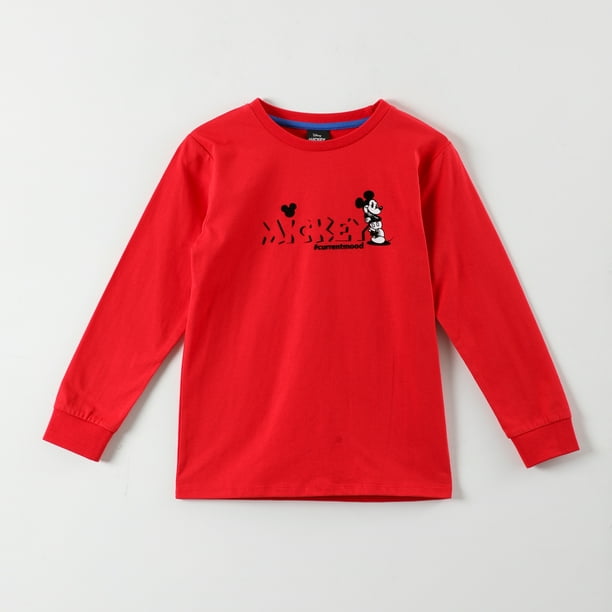 Polera Manga Larga Niño Mickey #Currentmood Rojo Disney