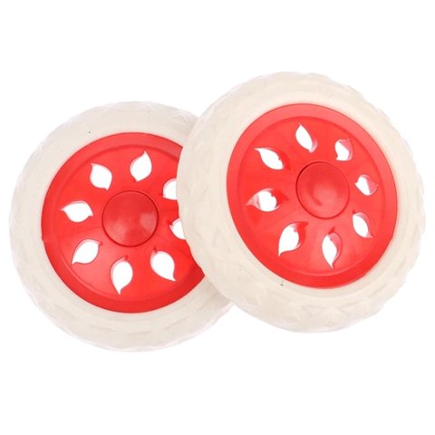 Ioensy - 2 Ruedas Para Carrito De Compras, Carrito De Equipaje De Viaje, Carrito De Equipaje, Color Rojo