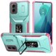 thumbnail image 1 of Funda Armada para Motorola Moto G 5G 2024 con Tapa Deslizante y Soporte Magnético Giratorio Verde, 1 of 5