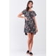 thumbnail image 3 of Vestido Mini Relajado con Espalda Plisada y Estampado Floral Multicolor Negro L, 3 of 3