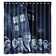 thumbnail image 1 of Cortina de ducha de Doctor Who, juego de cortina de baño con ganchos, tamaño 66 x 72 pulgadas, 1 of 3