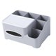 thumbnail image 4 of Caja De Pa?uelos De Moda Moderna Soporte De Plástico Organizador De Artículos Diversos De Escritorio Gris, 4 of 5