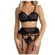 thumbnail image 1 of Conjunto de encaje sensual erotico lenceria en color Negro Talla L, 1 of 2