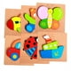 thumbnail image 1 of Thicken Wooden Animal And Vehicle Puzzles For Toddlers 1 2 3 Years Old, Boys And Girls Educational Toys Gift, Bright Vibrant Color Shapes, 1 of 3