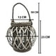 thumbnail image 3 of Candelabro Porta Vela Mimbre Rustico Gris Redondo Terraza gris, 3 of 7