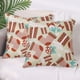 thumbnail image 1 of REGALWOVEN Juego de 2 Fundas de Almohada Navideñas para Hogar, Oficina, Sofá Beige Rojo 18" x 18", 1 of 6