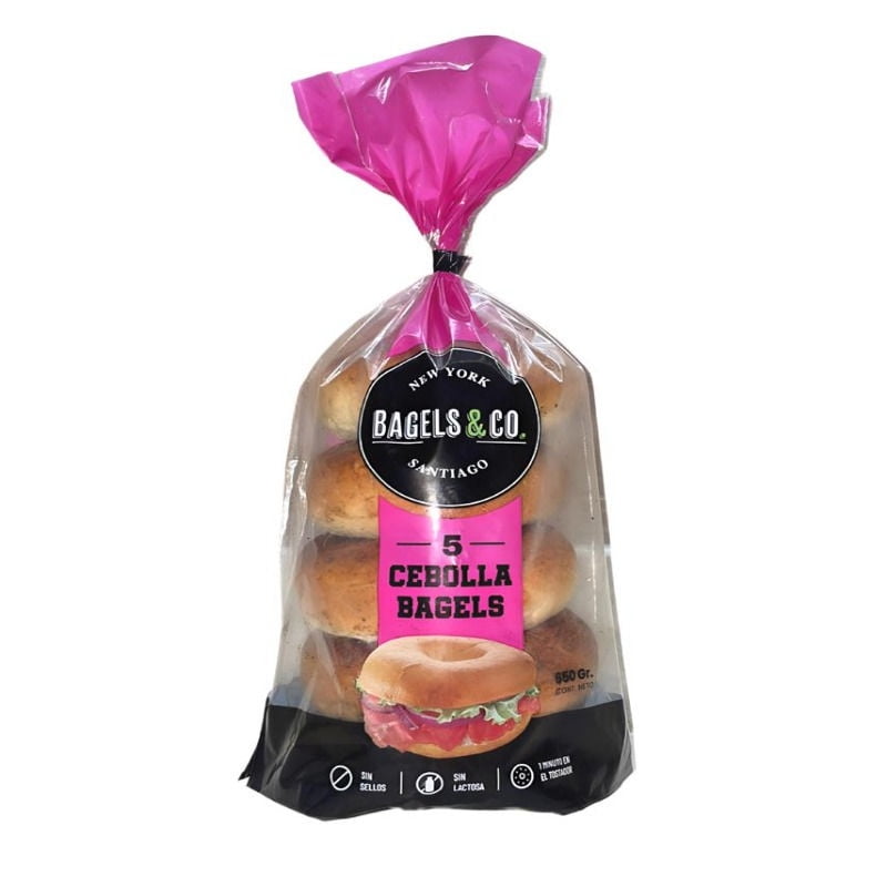 Pan Bagel De Cebolla Artesanal 12 Un 650 g Bagels & Co